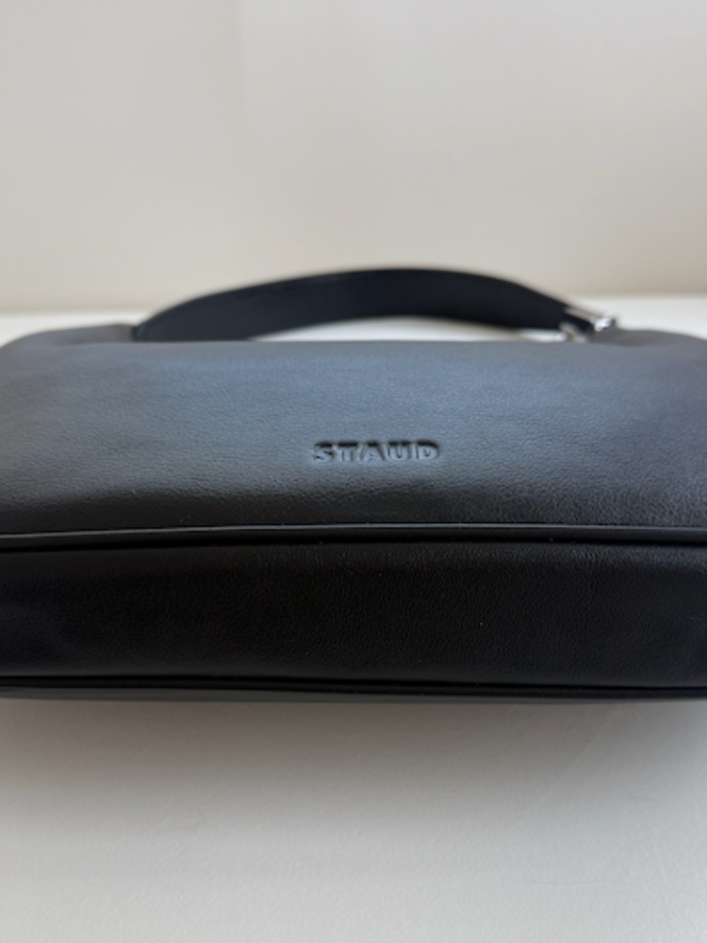 NWOT STAUD “Sylvie” Shoulder Bag Black Calf Leather - Picture 8 of 9